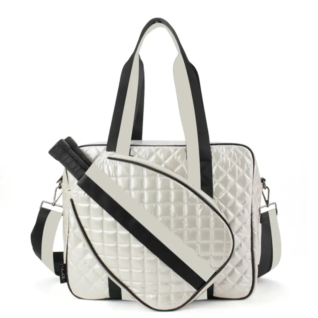 Pickleball Tote quilted pearl