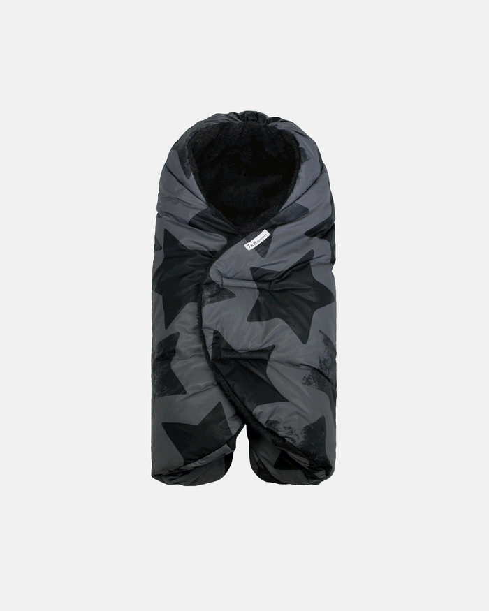 7AM - NIDO CAR SEAT WRAP - BLACK stars