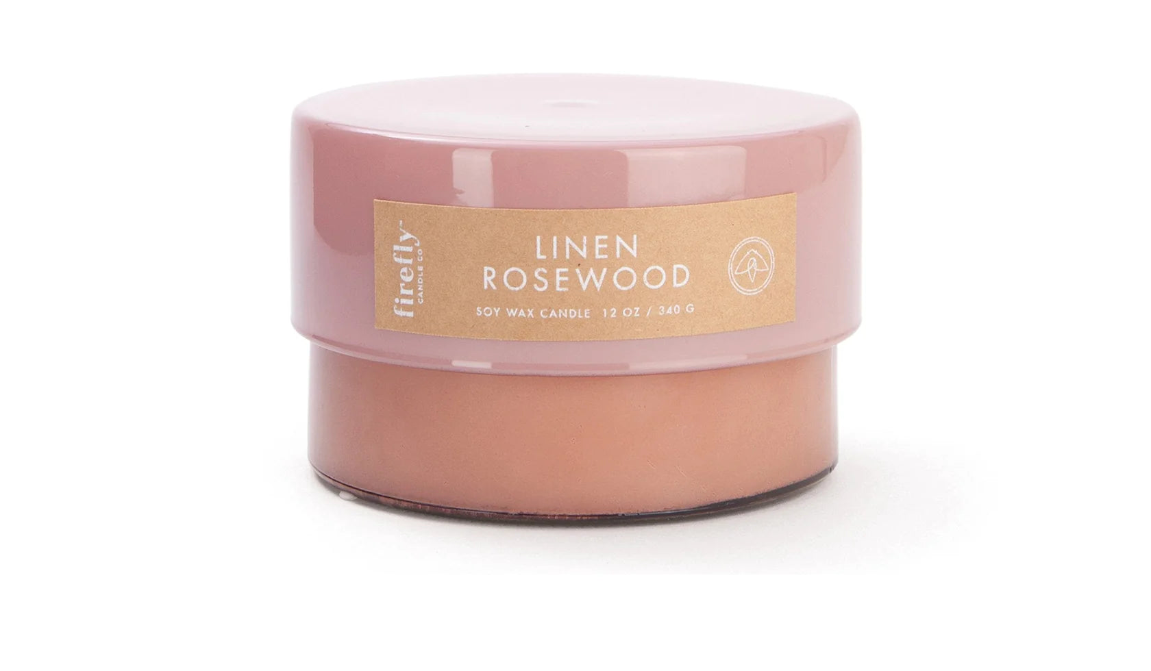 Bougie parfumée en verre au bois de rose et lin 32oz