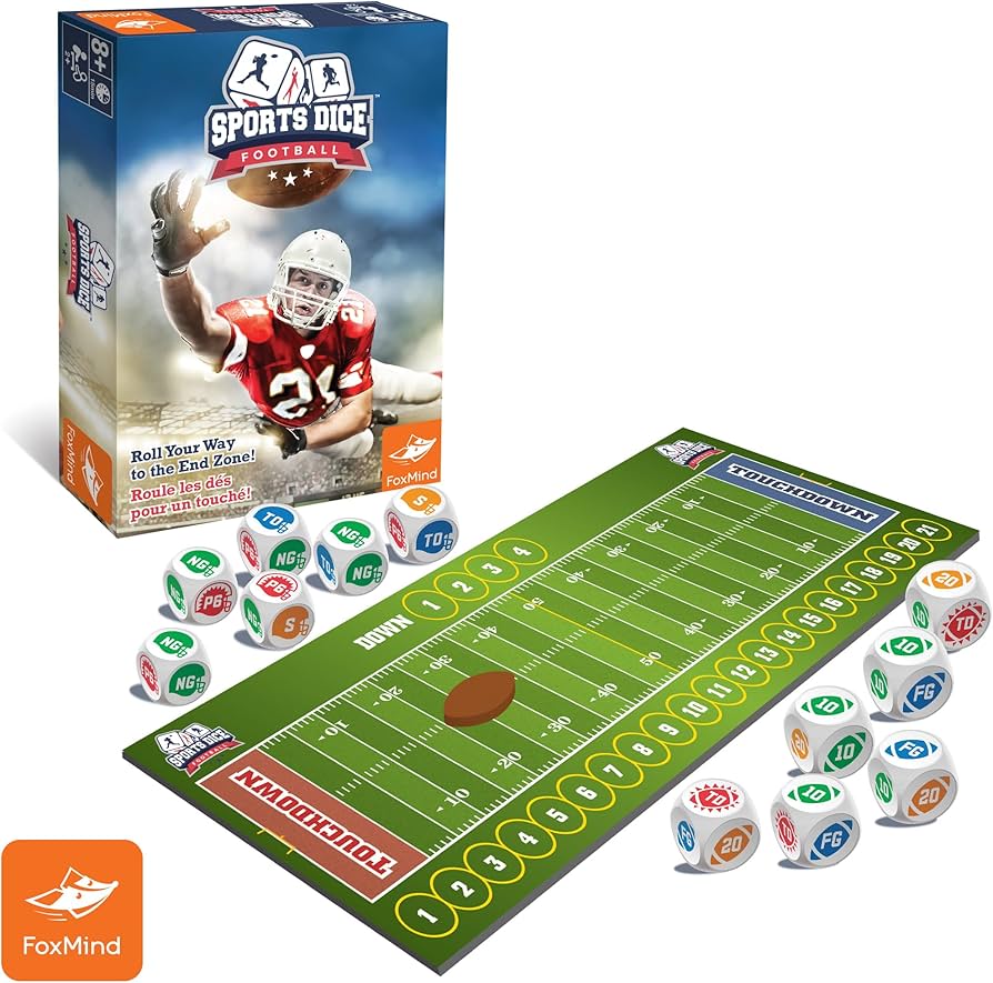 Sports dice football roll your way
