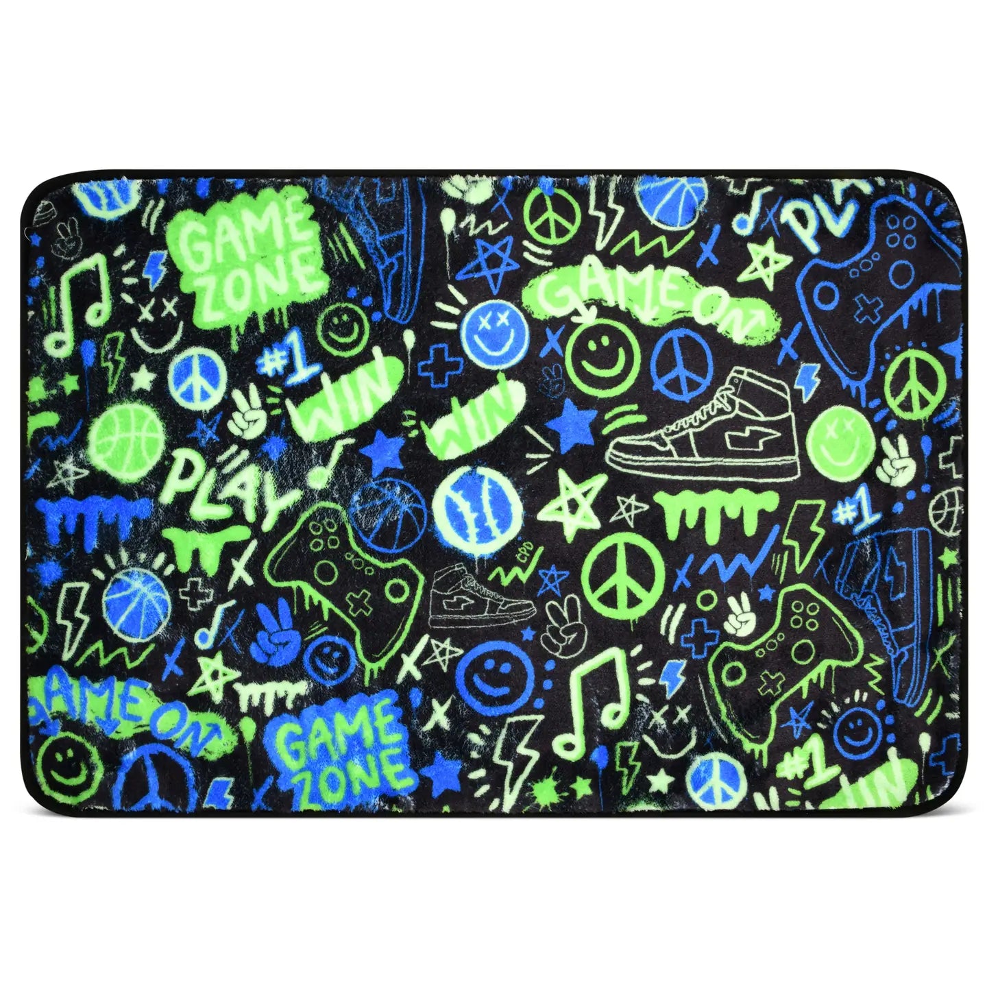Graffiti gamer plush mat