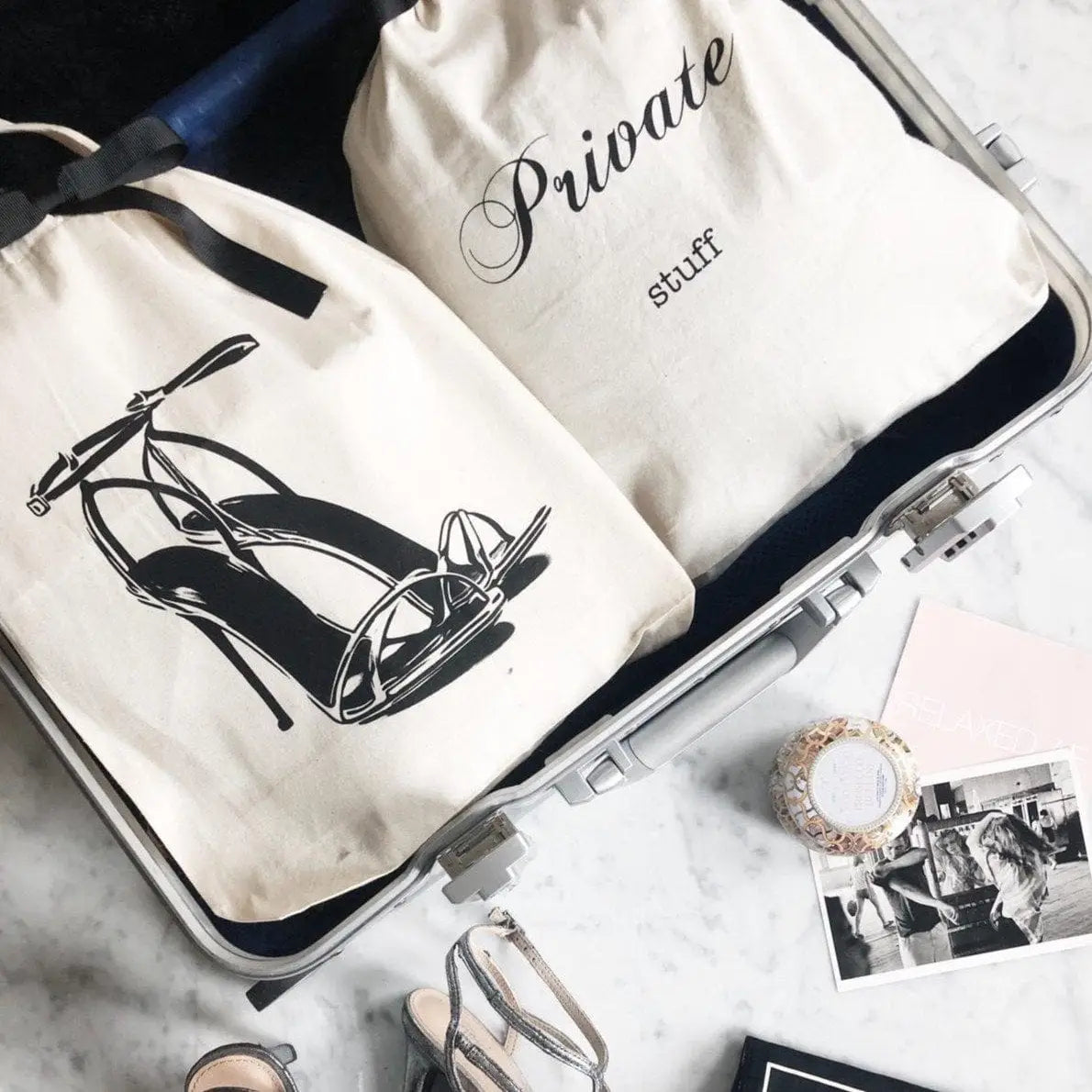 Private stuff travel bag, cream