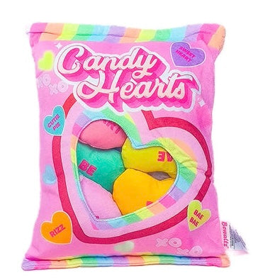 Peluche en forme de cœur en bonbon