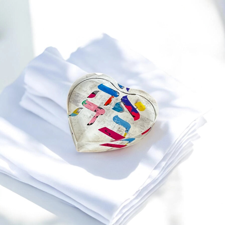 Décoration en forme de cœur en cristal Ahava