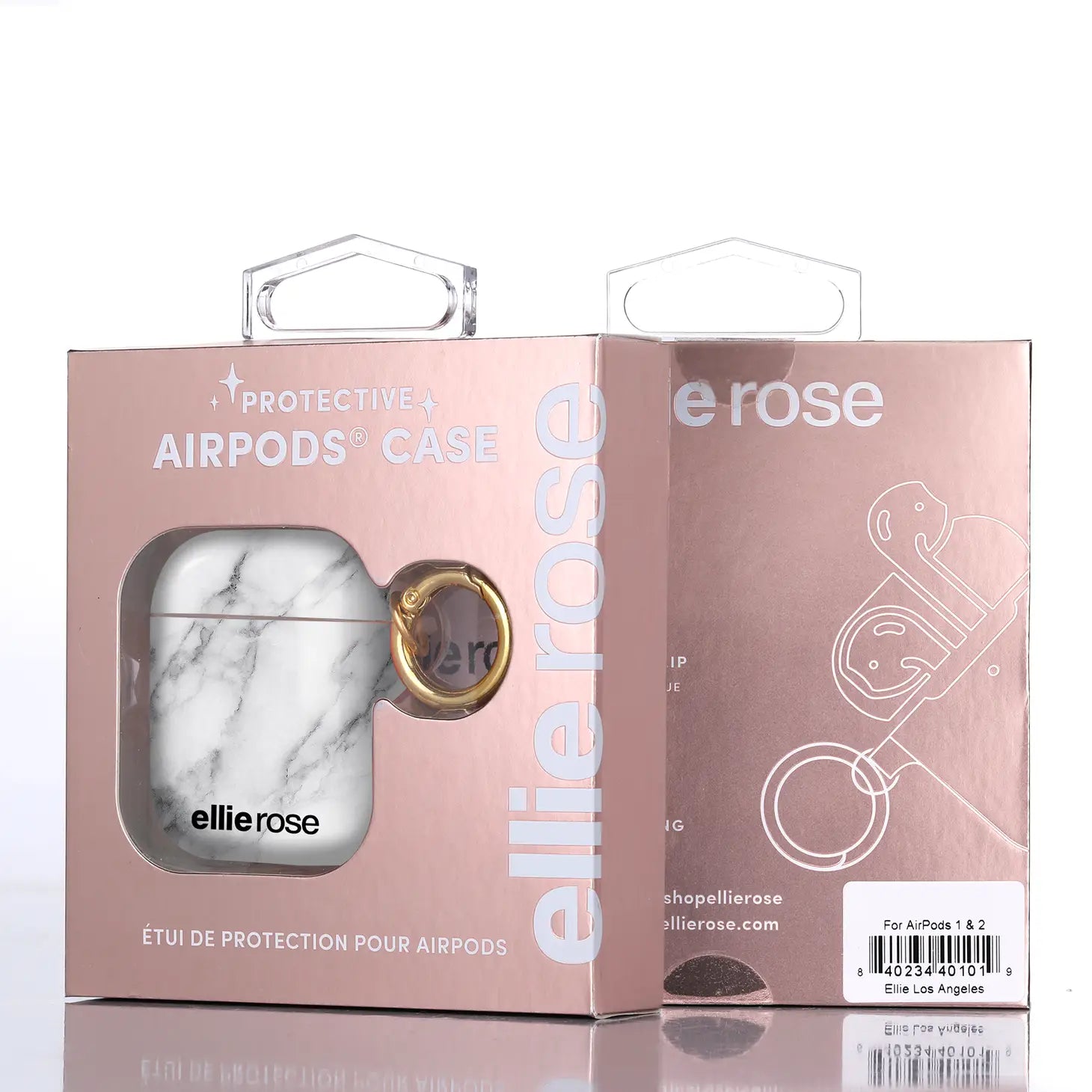 Étui AirPods - marbre blanc