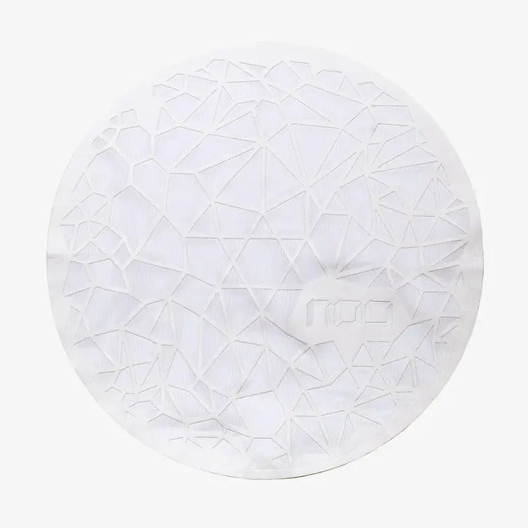 Geometric Matzah Cover white