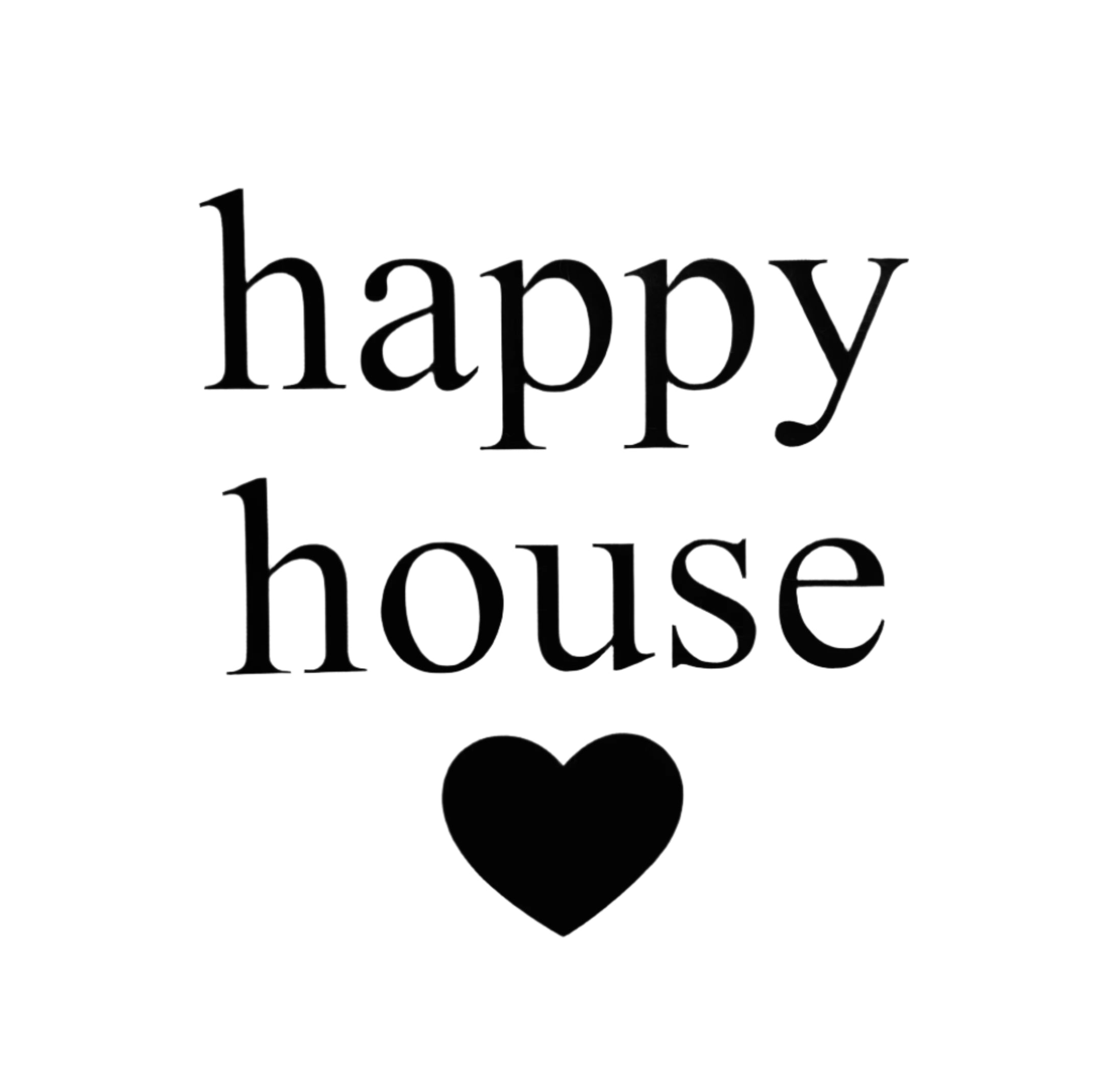 Happy house tea towel