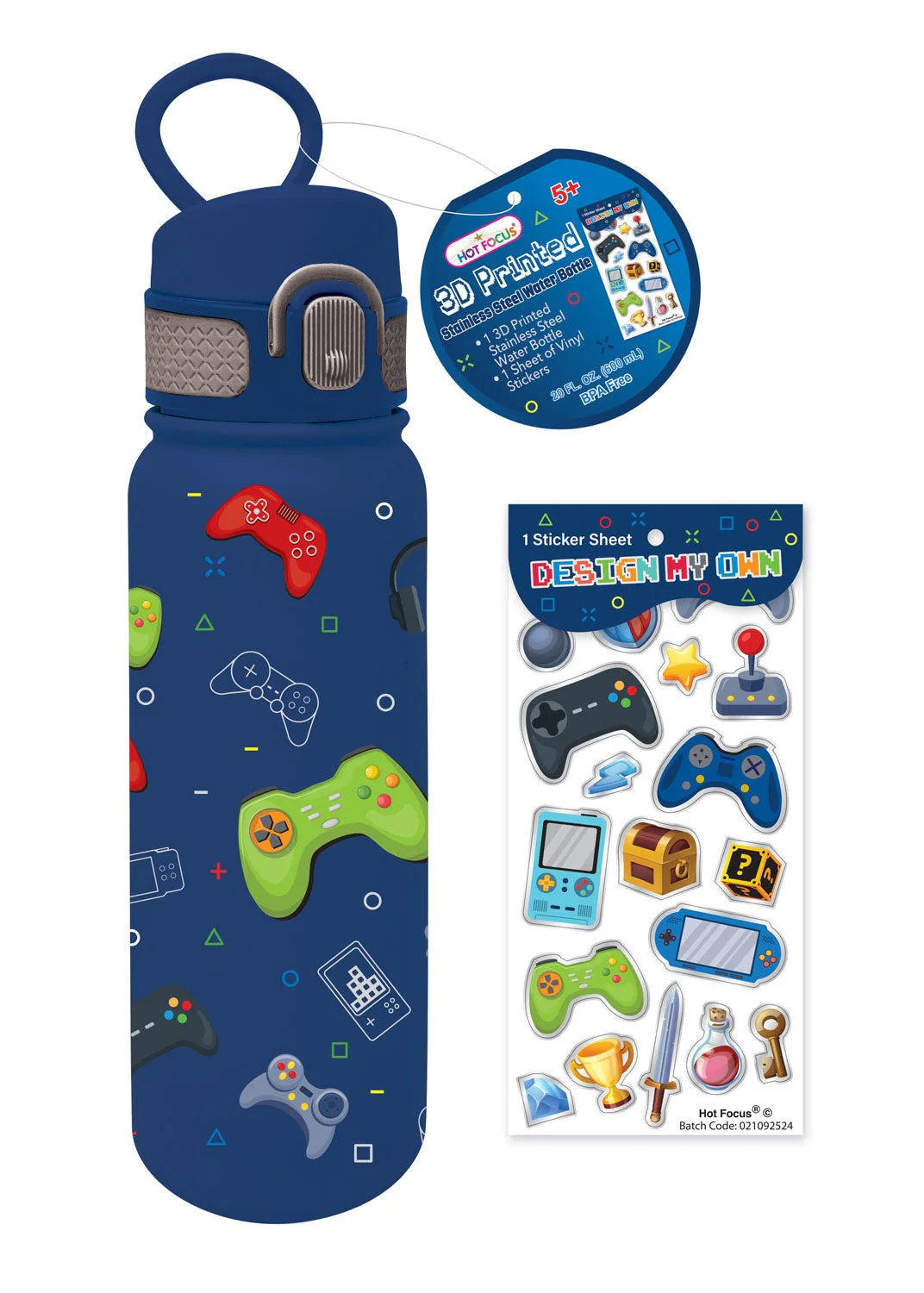 Gaming 3D printed water bottle