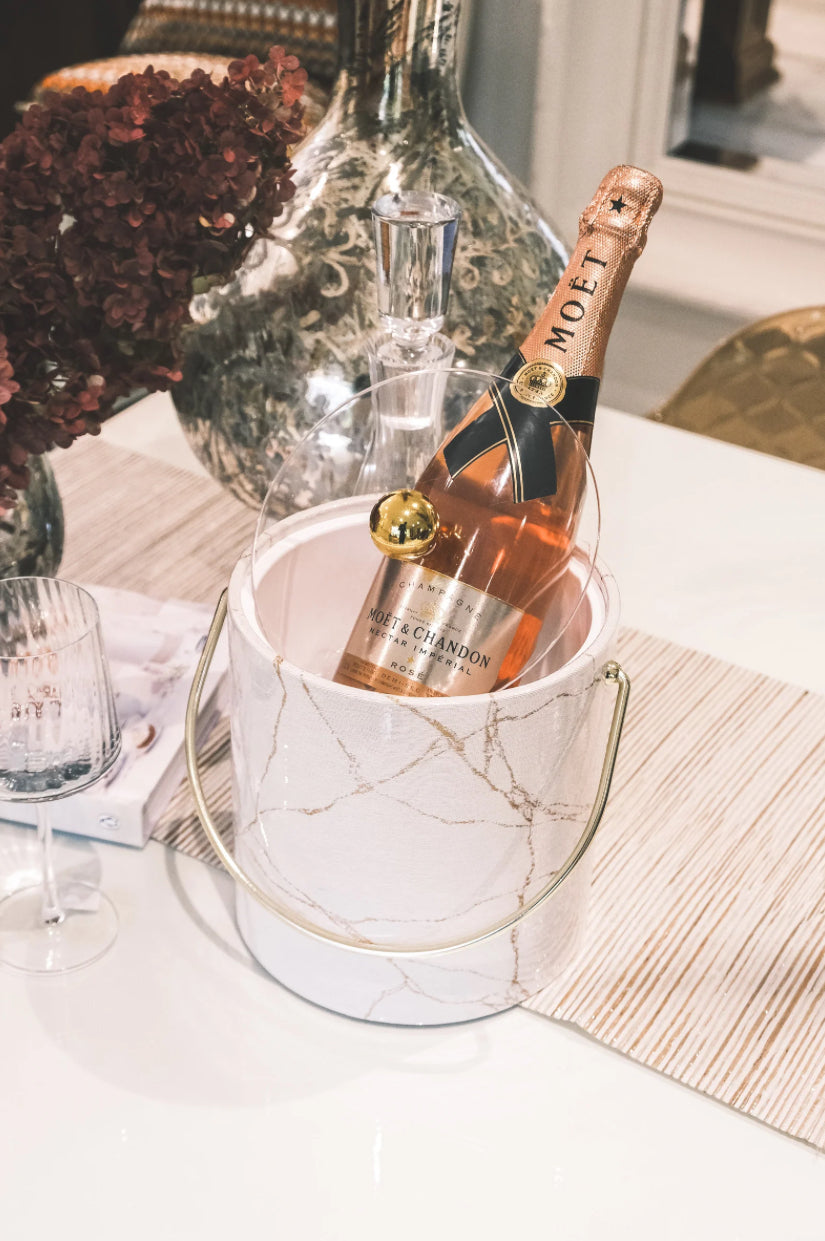 Ice Bucket - Golden Marble