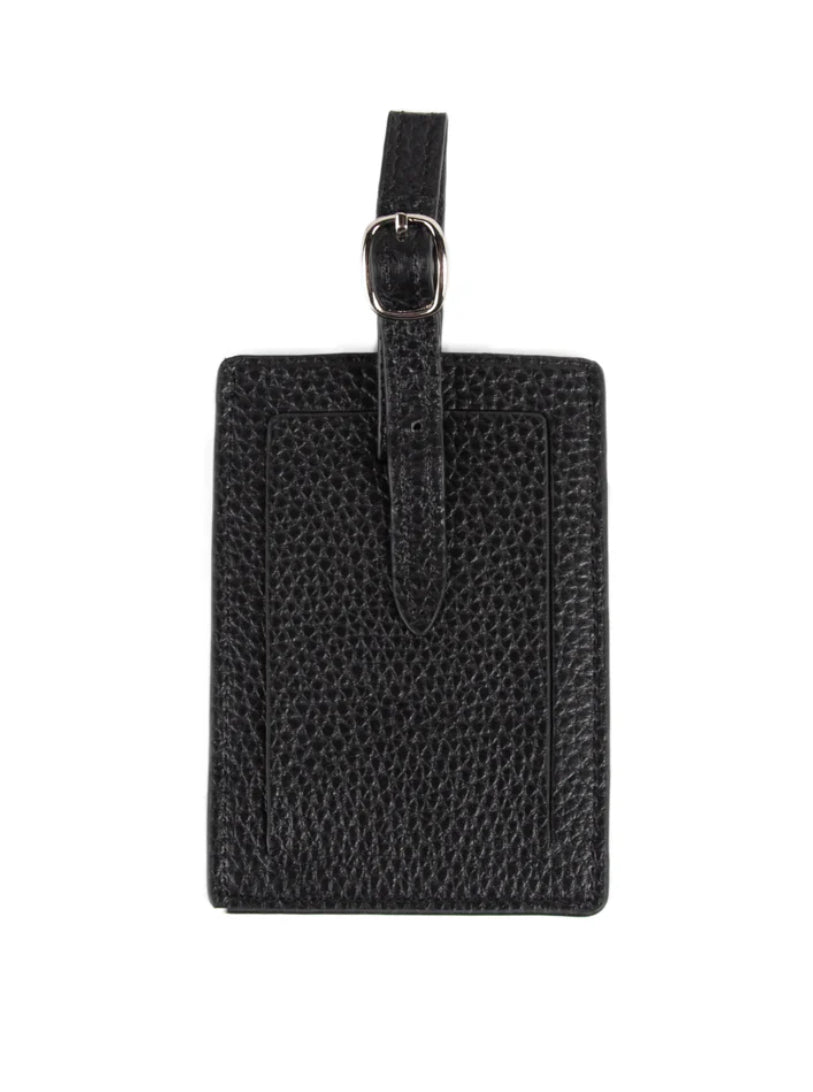 Étiquette de bagage en cuir véritable