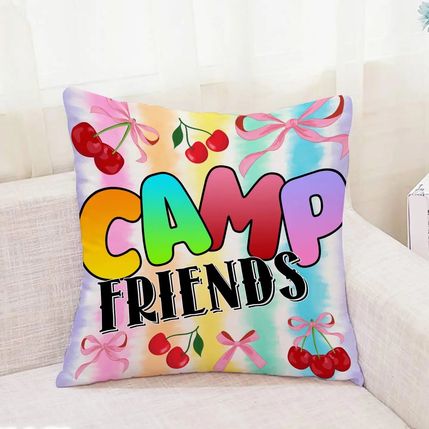 Autograph pillow - camp friends aesthetic