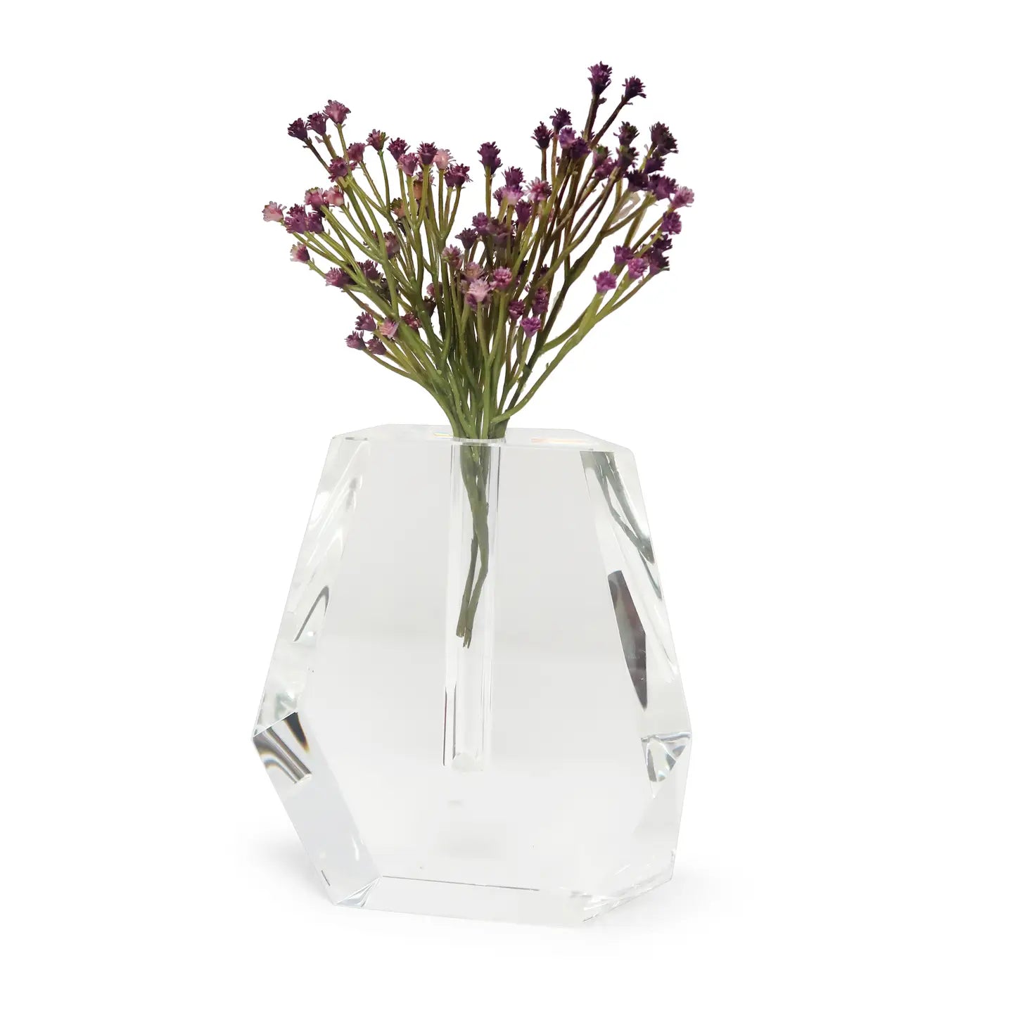 Vase à bourgeons en cristal à design dimensionnel - Grand