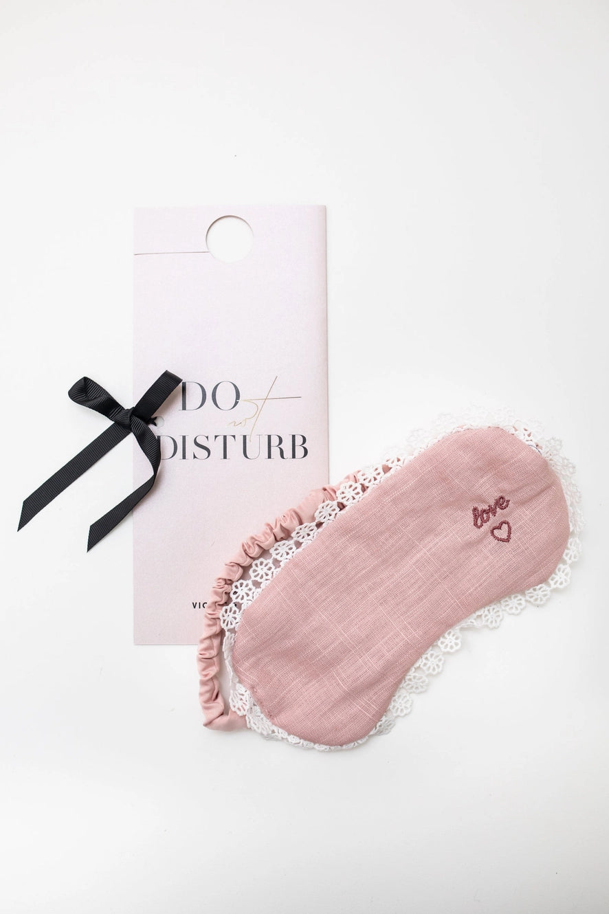 Love Embroidered Sleep Mask