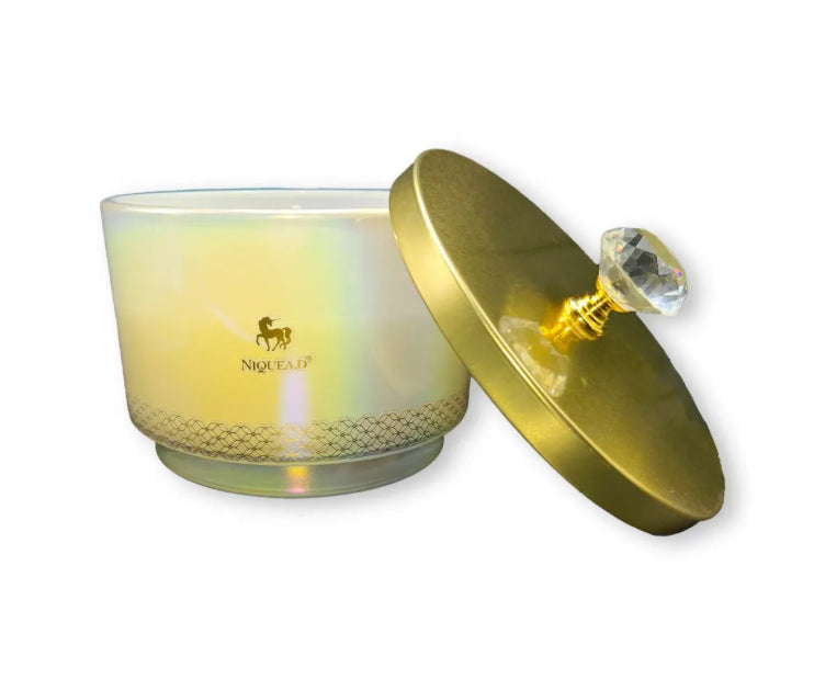 16oz Footed Dish Candle - White Cotton