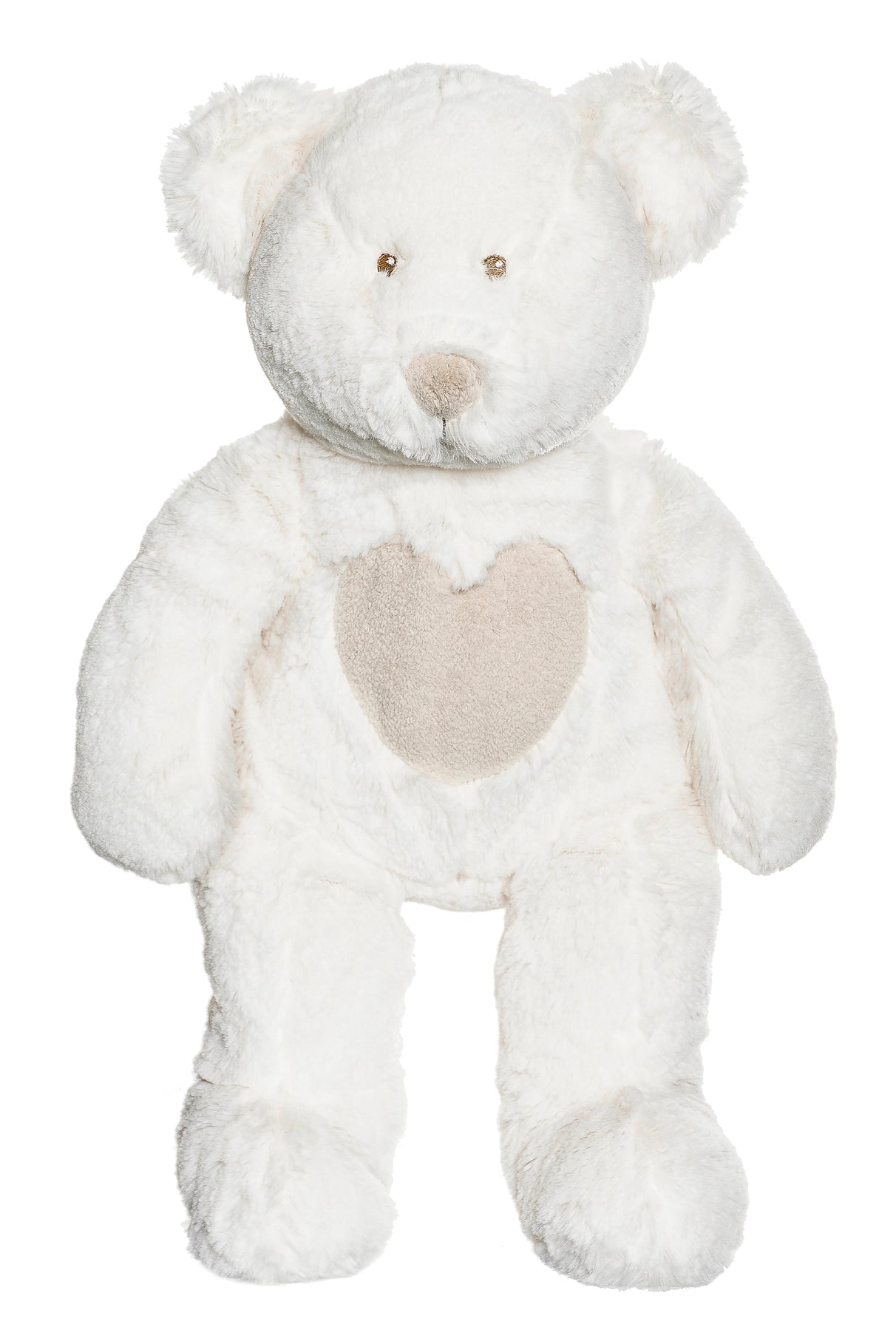 Ours en peluche personnalisé grand format couleur crème, blanc