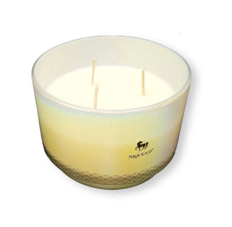 16oz Footed Dish Candle - White Cotton