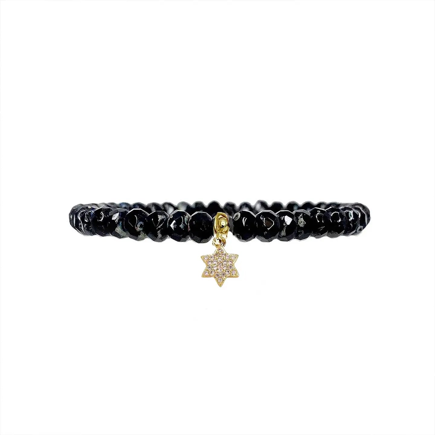 Bracelet étoile de David noire