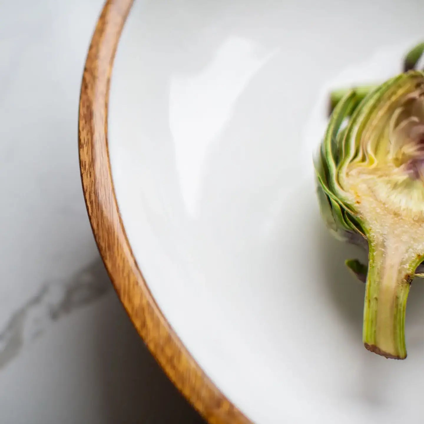 Bol de service en bois et manguier blanc