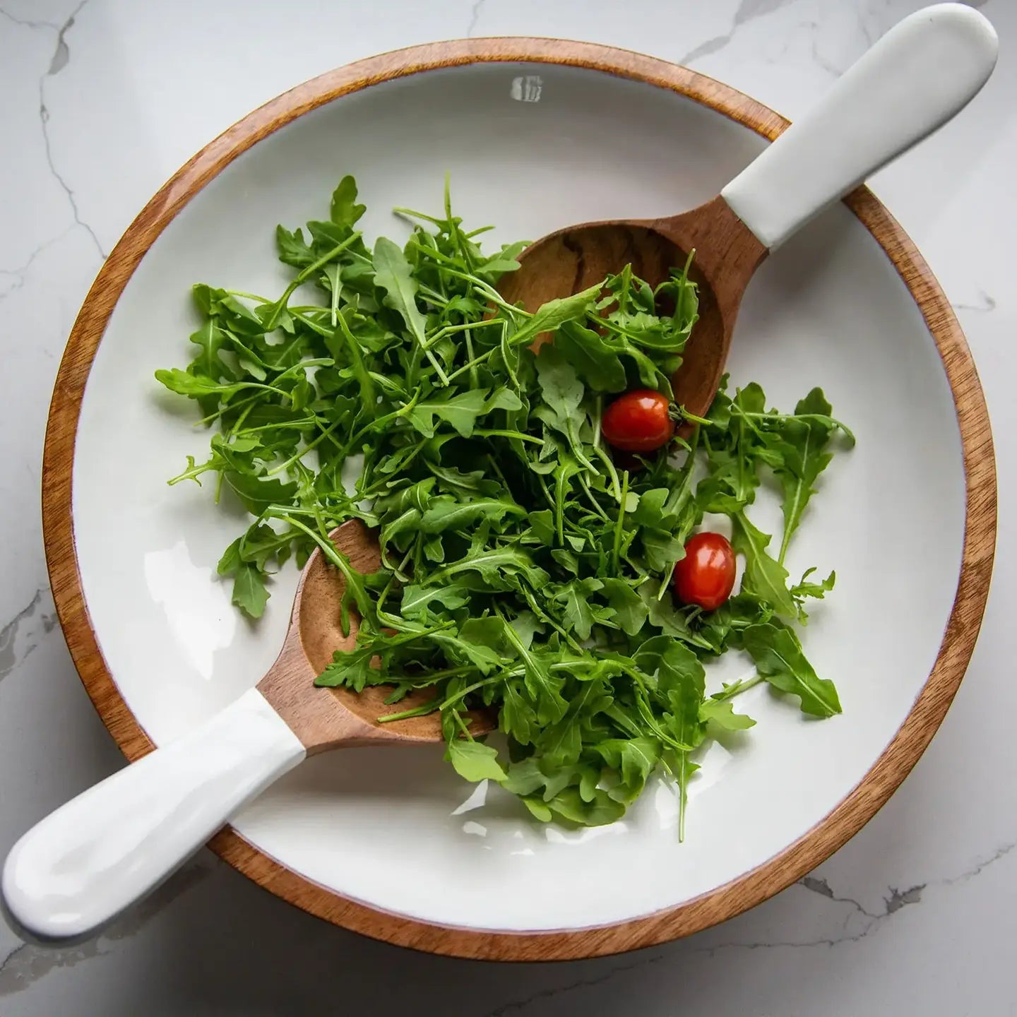 Bol de service en bois et manguier blanc