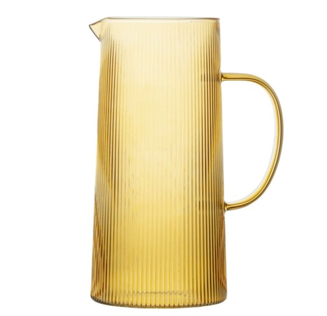 Ribbed Amber Pitcher 1.5 L
