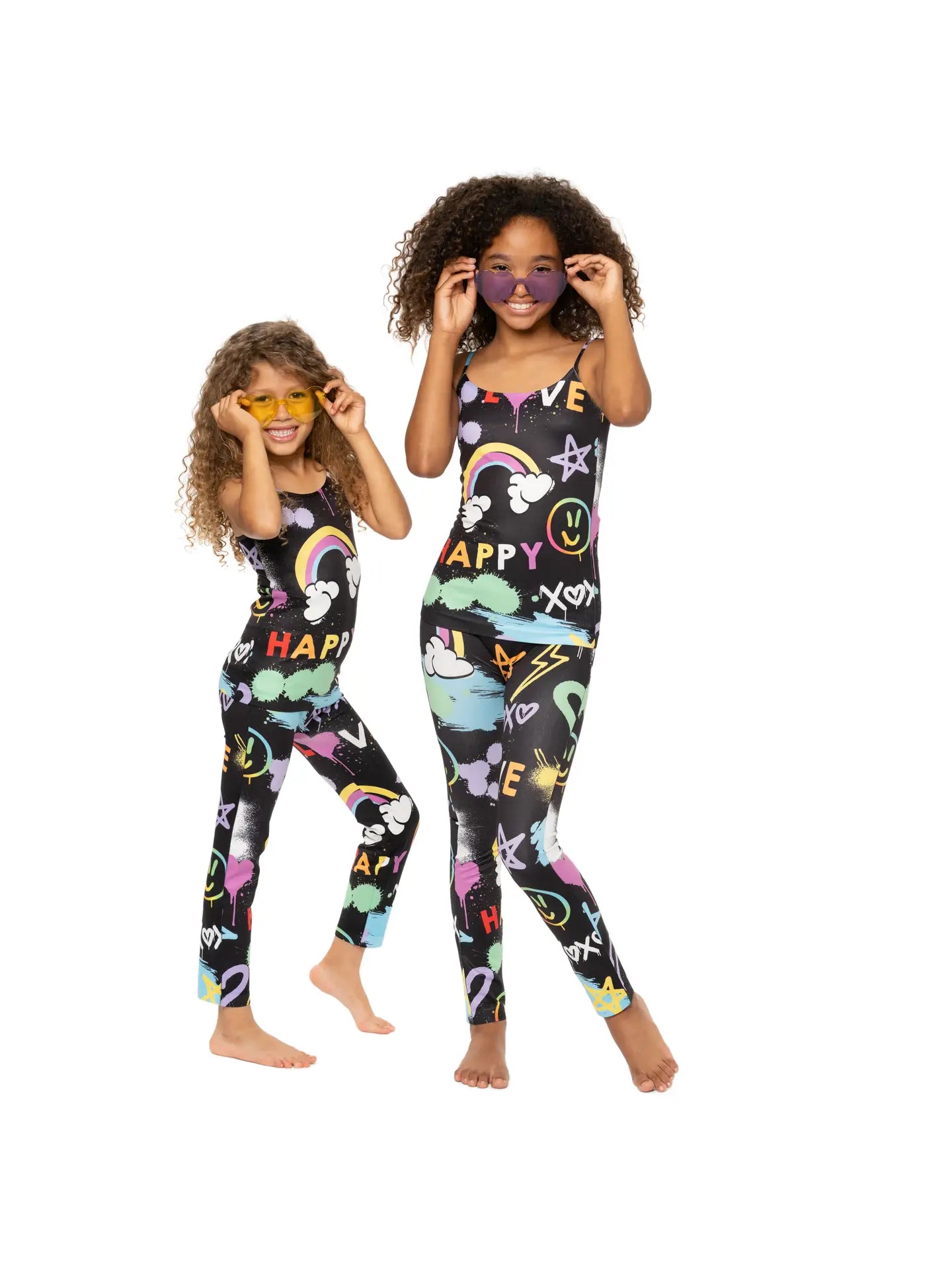 Ensemble long Happy Grafitti pour filles et petites filles