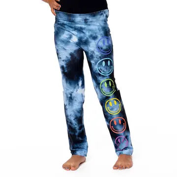 Ensemble long tie dye noir et gris pour petites filles - taille 4-6x