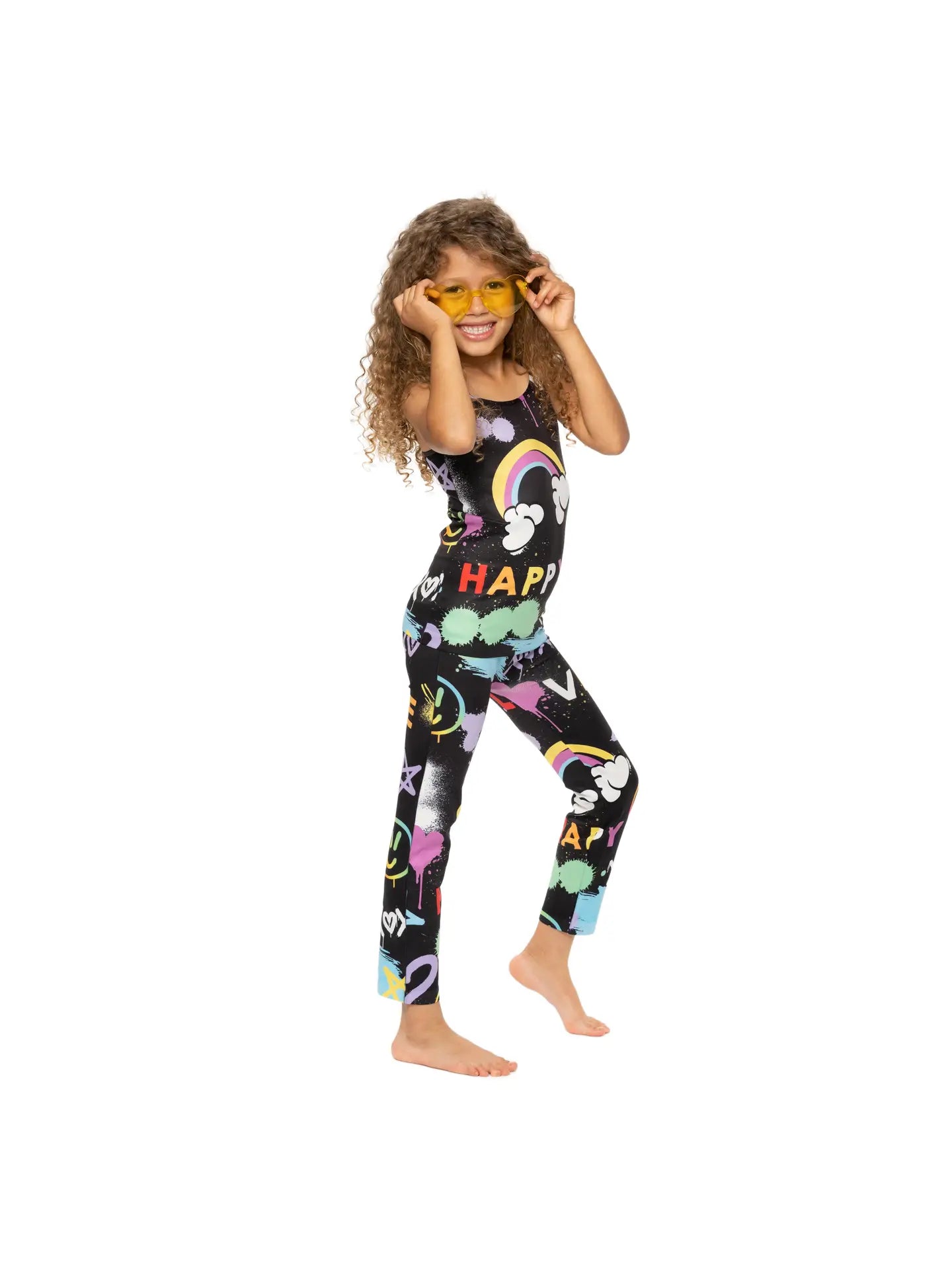 Ensemble long Happy Grafitti pour filles et petites filles