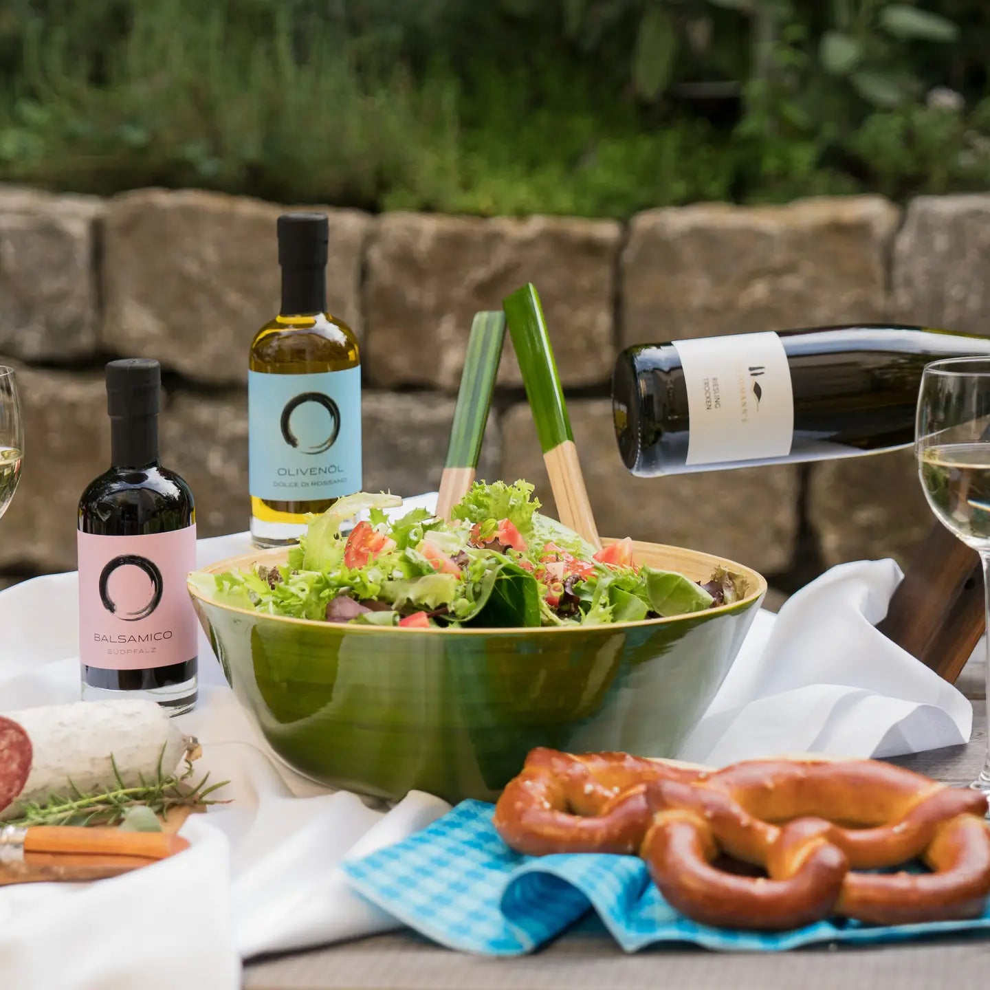 Bamboo Classic Bowl and Serving Set - Grass Green