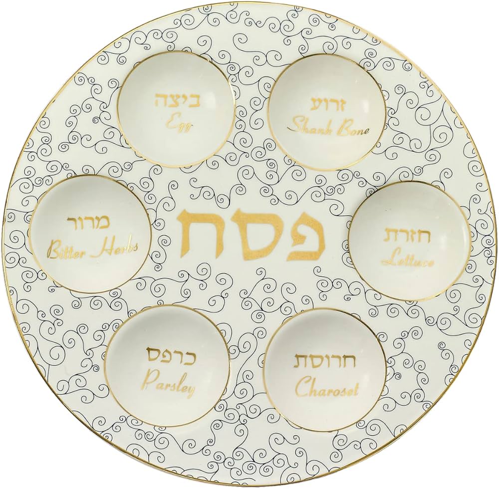 Assiette de Seder en céramique