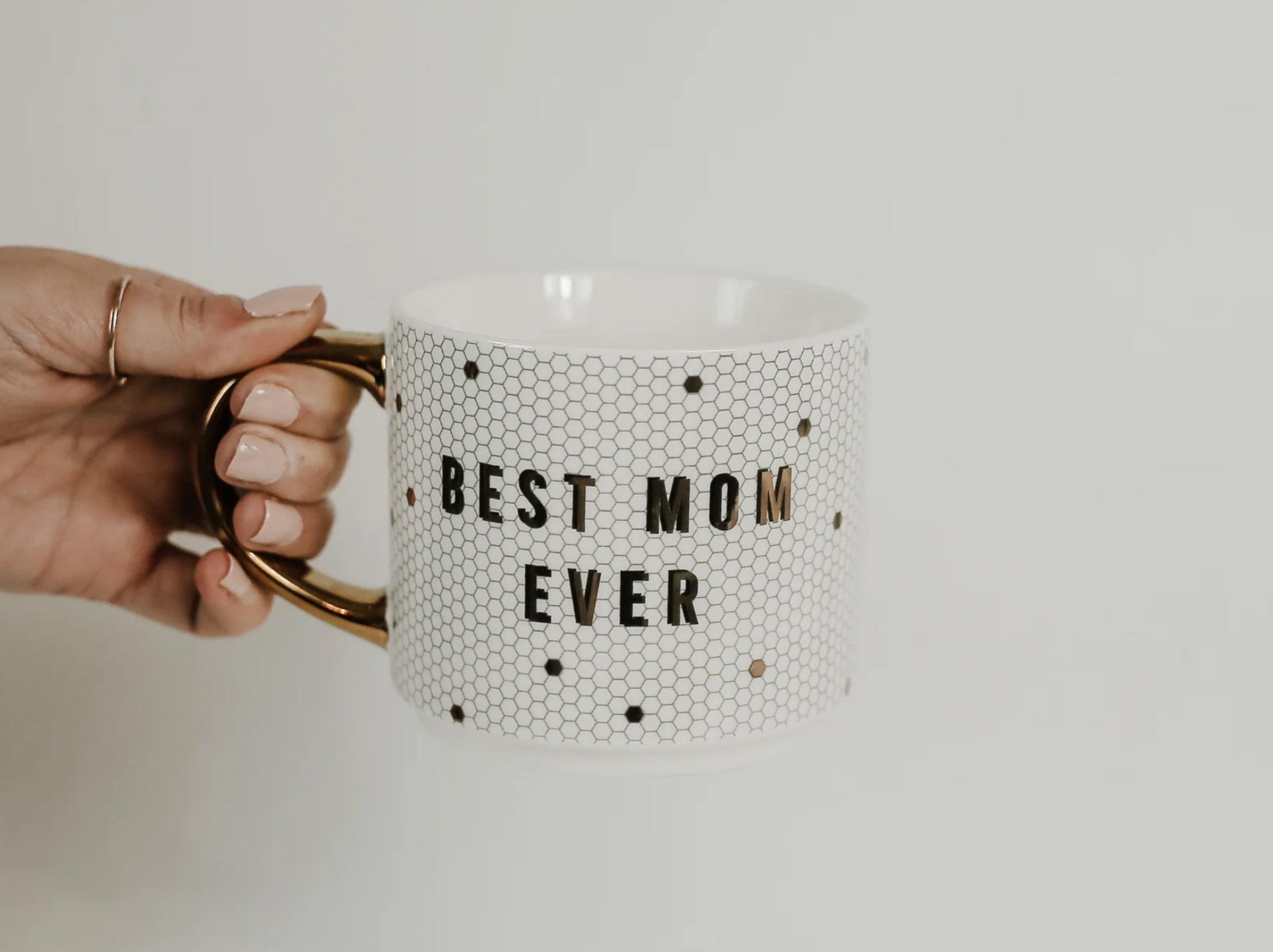 Best Mom Ever Gold Tile Coffee Mug