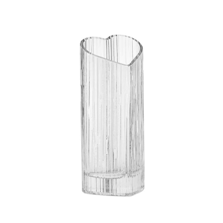 Heart Shape 8.5h" Glass Vase - Clear