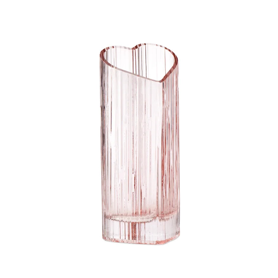 Heart Shape 8.5h" Glass Vase - Pink