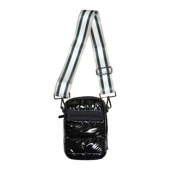 Sac Puffer avec bandoulière rayée