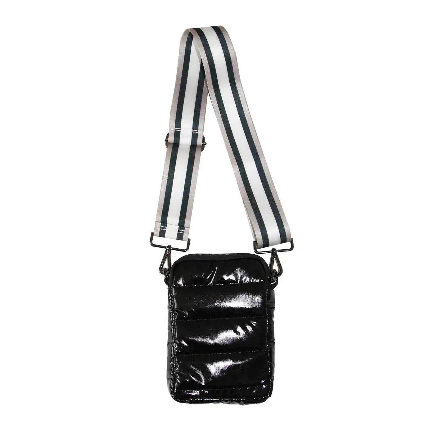 Puffer Bag with striped strap