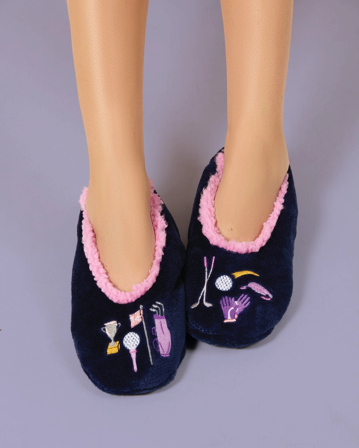 Golf Sherpa lined slippers