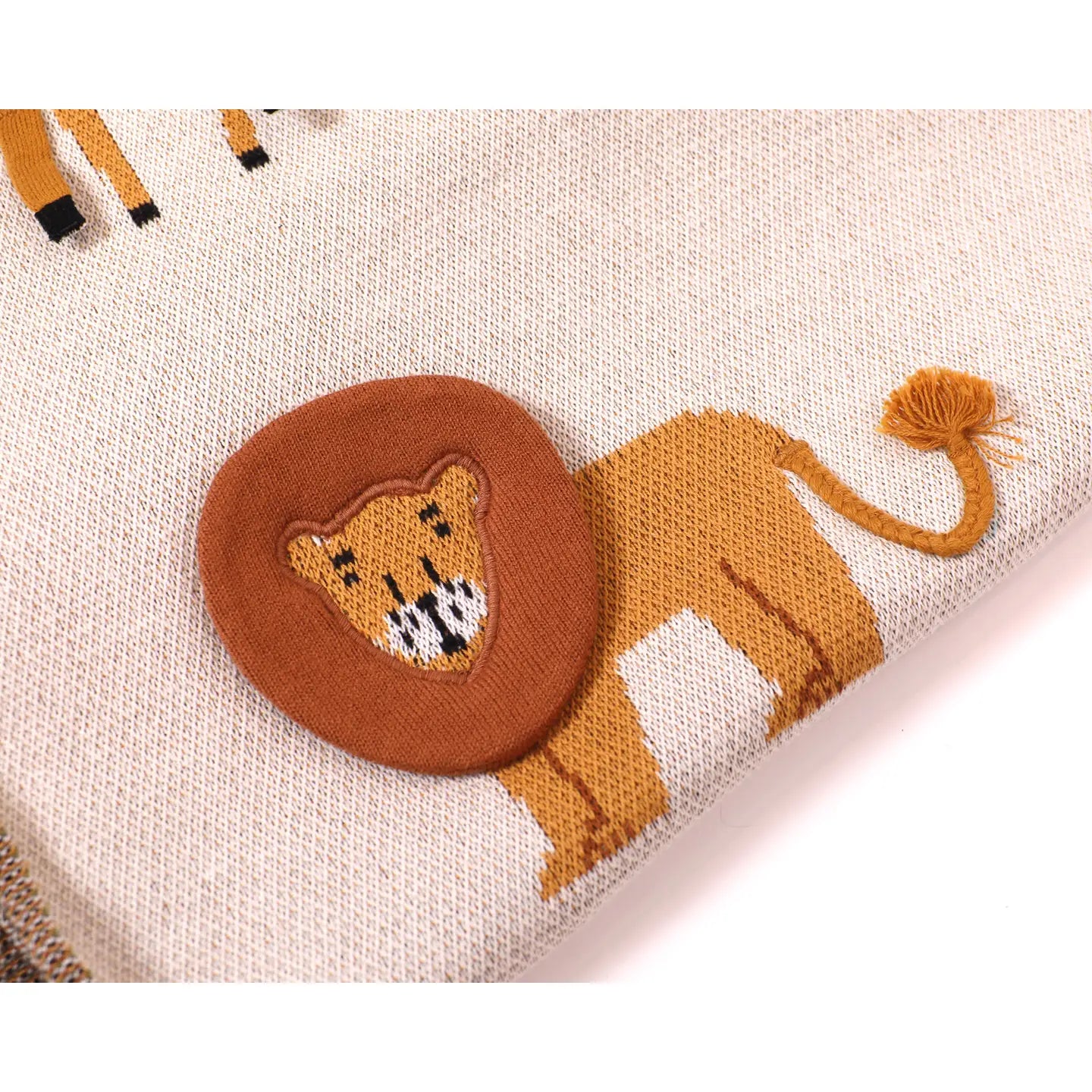 Personalized 3D Safari Organic Cotton Baby Blanket