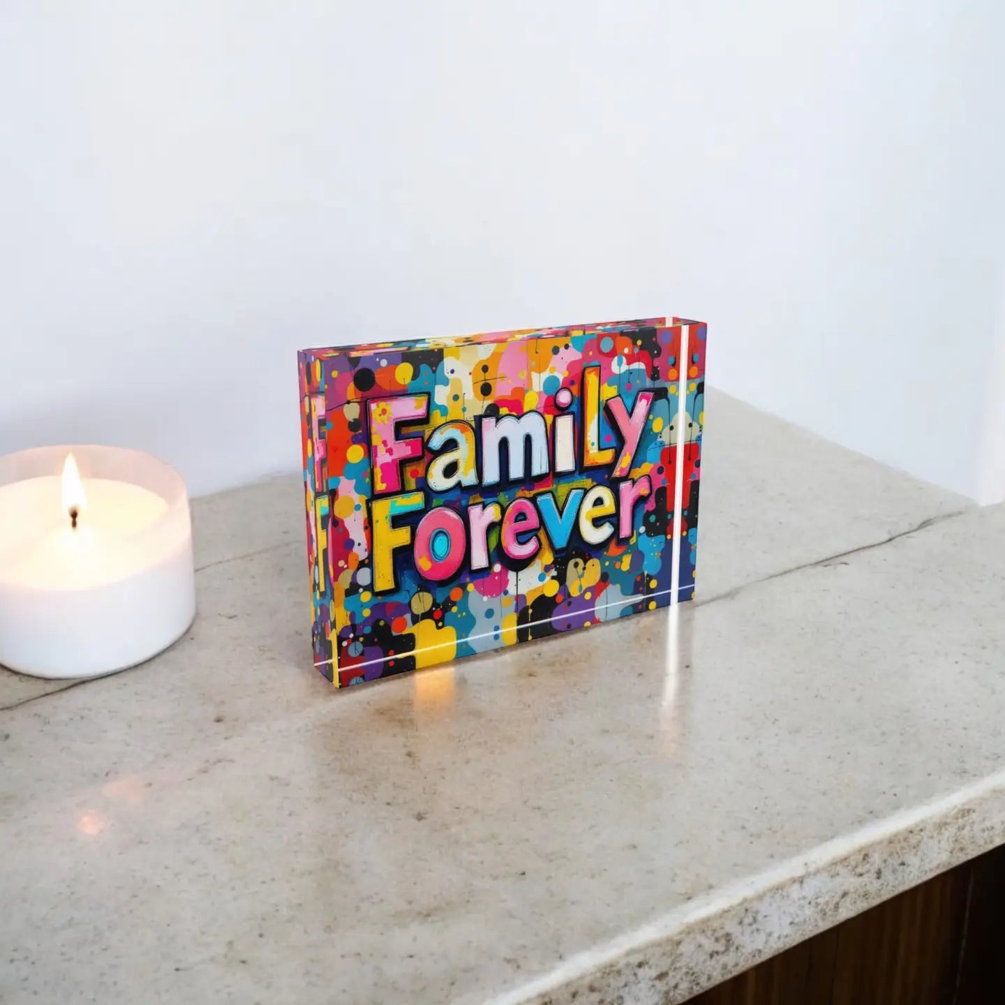 Décoration en cristal Famille pour toujours