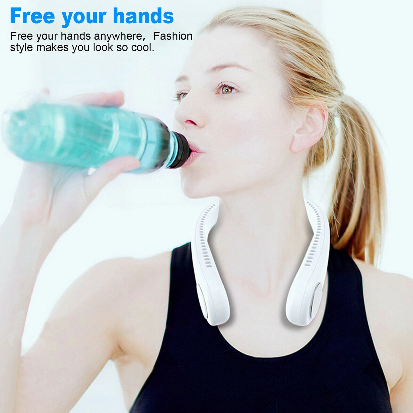 Ventilateur de cou à 3 vitesses - Blanc