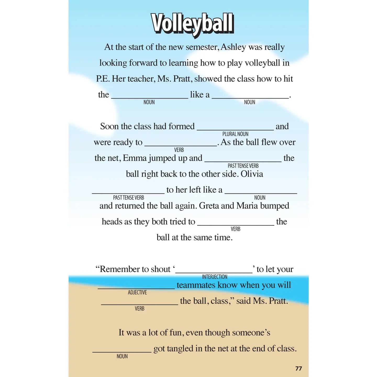 Activity Book - Sports Funny Fill-Ins