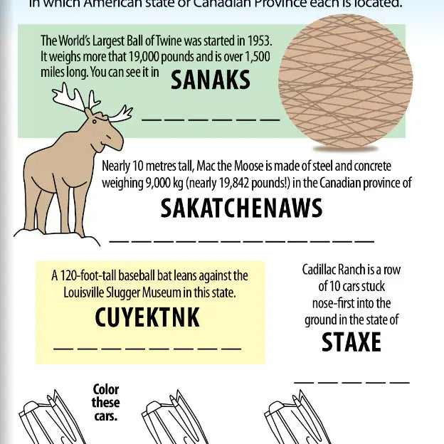 Cahier d'activités - Activités super amusantes pour un road trip