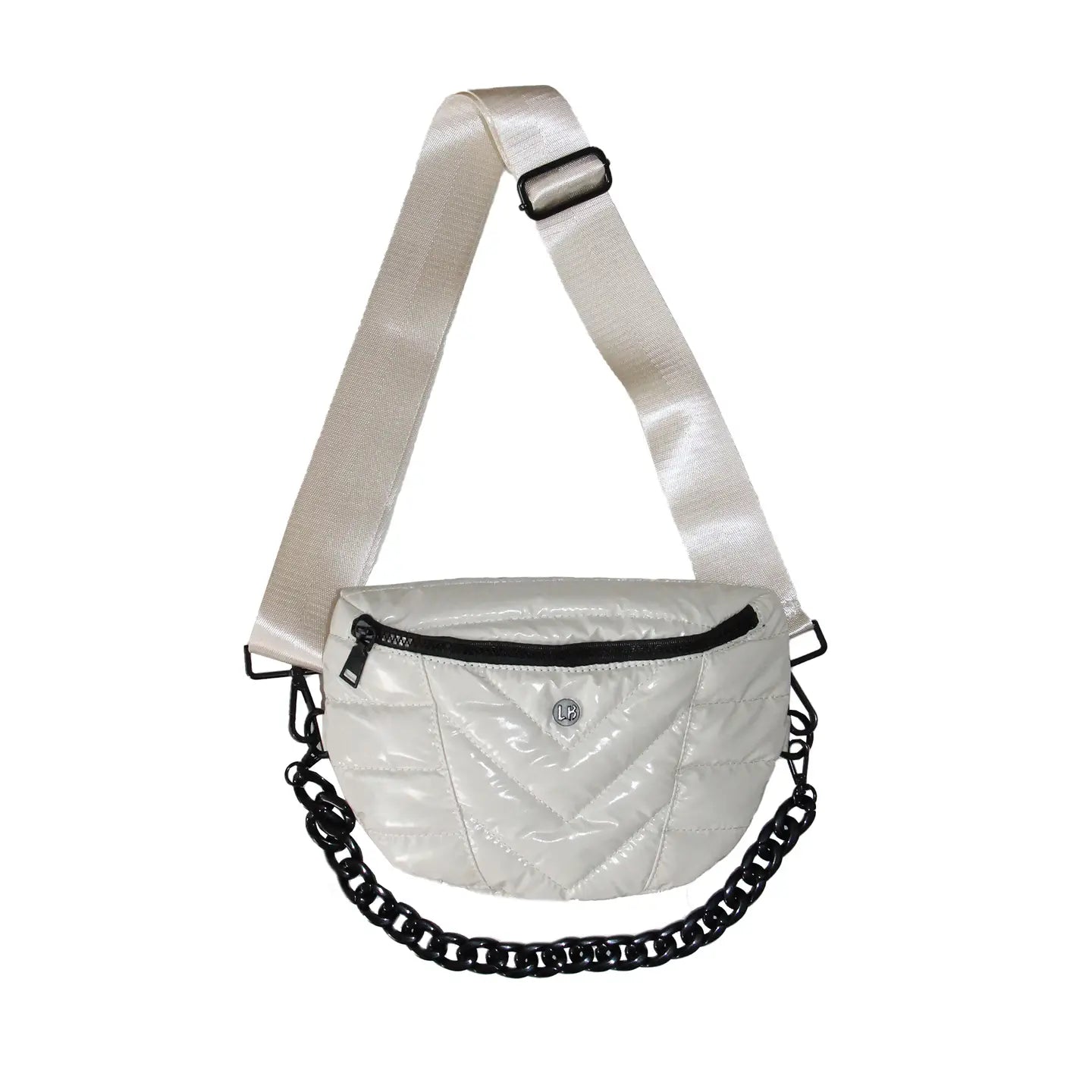 Puffer Crossbody and Belt Bag - vanilla