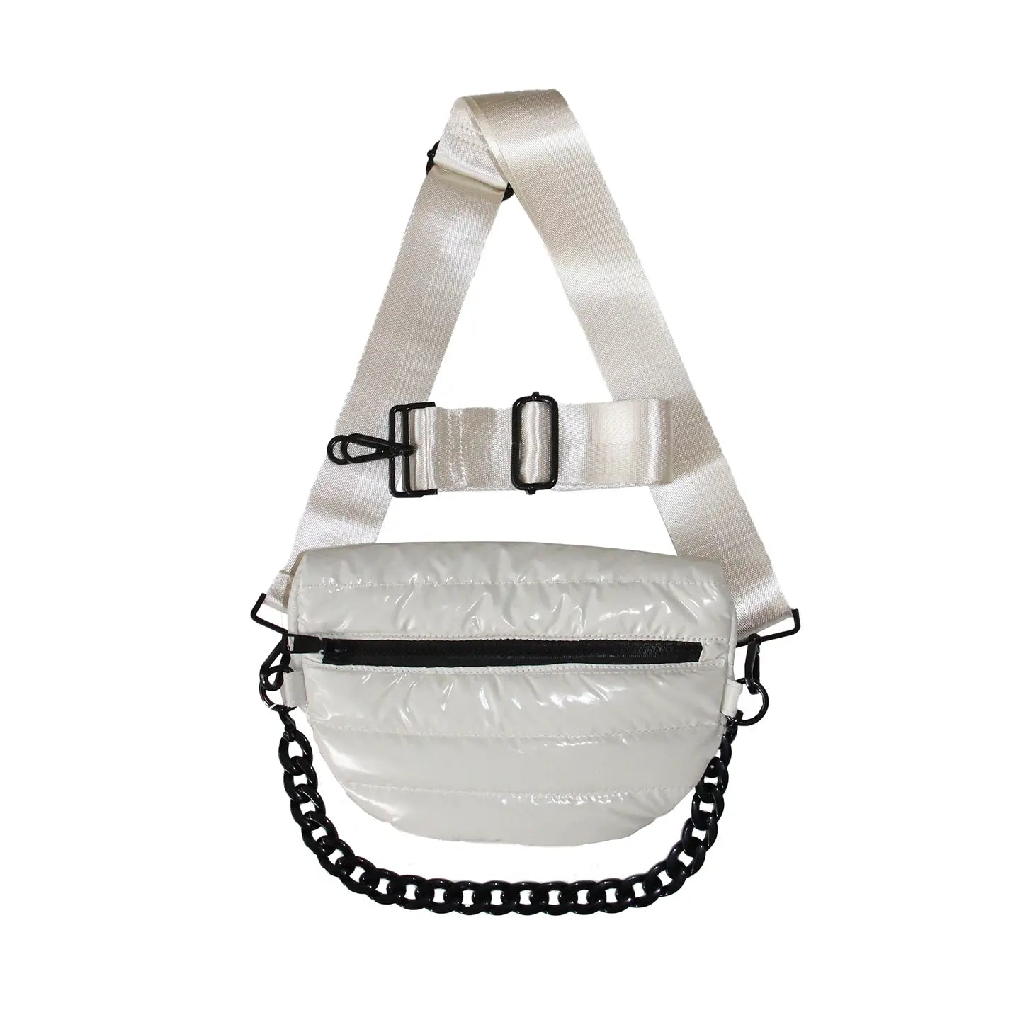 Puffer Crossbody and Belt Bag - vanilla