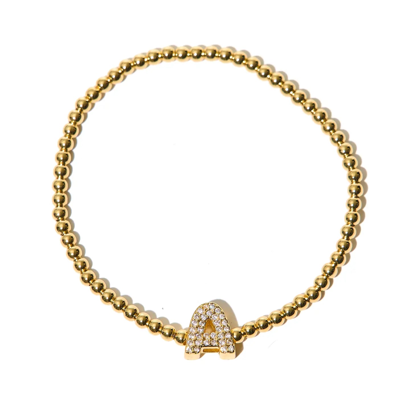 Bracelet de perles à lettres bulles