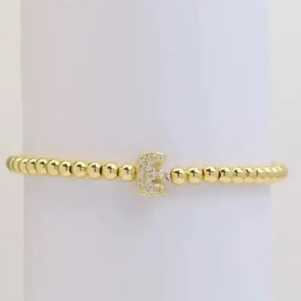 Bubble letter beaded bracelet