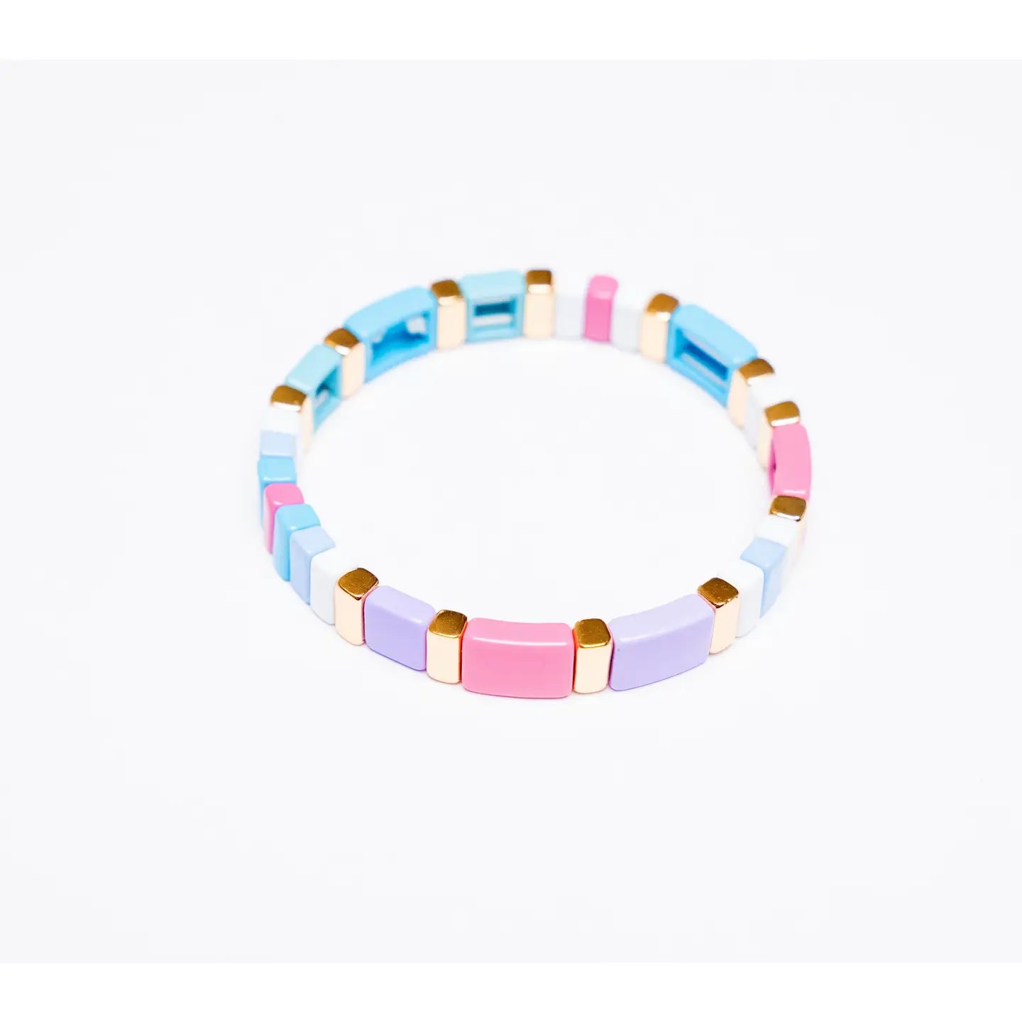 Bracelet à carreaux pastel