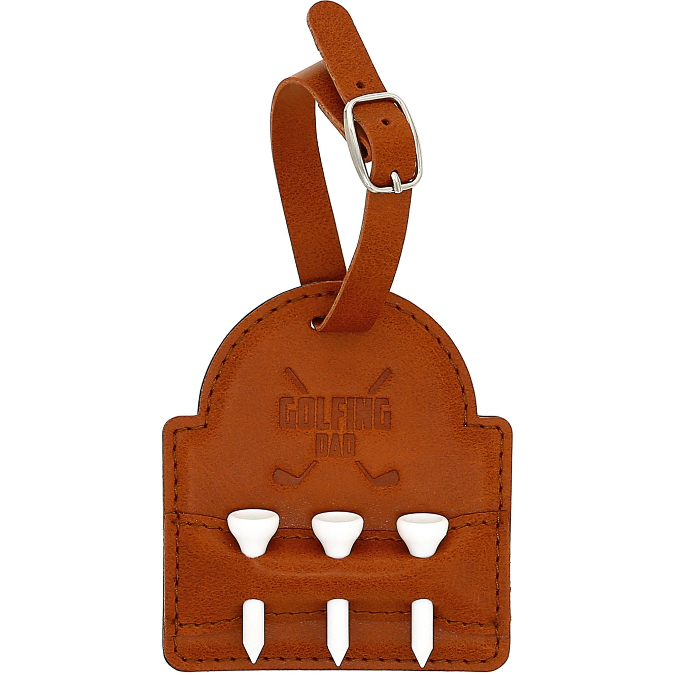 Golfing Dad - Pu Leather Golf Bag Tag