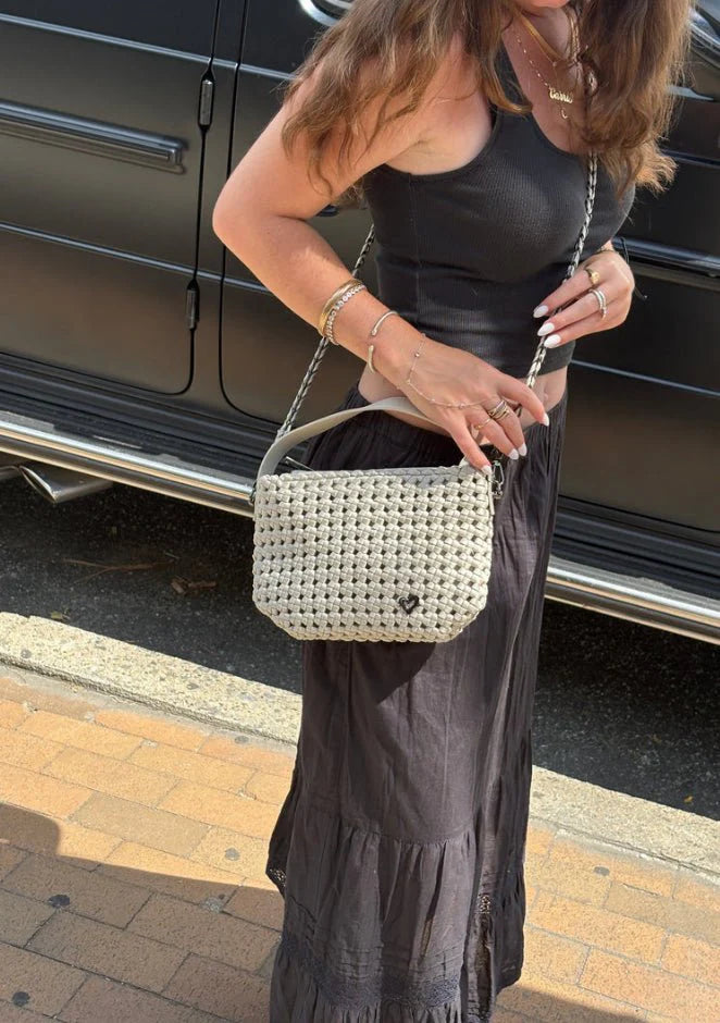 Bordon Small Hand-knotted Tote -Bone