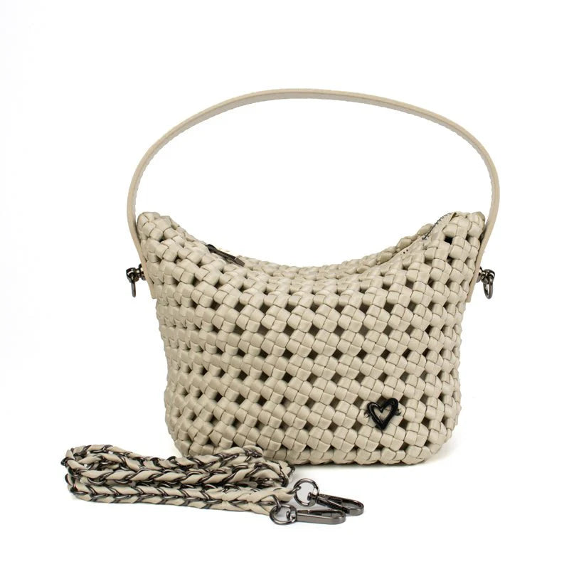 Bordon Small Hand-knotted Tote -Bone