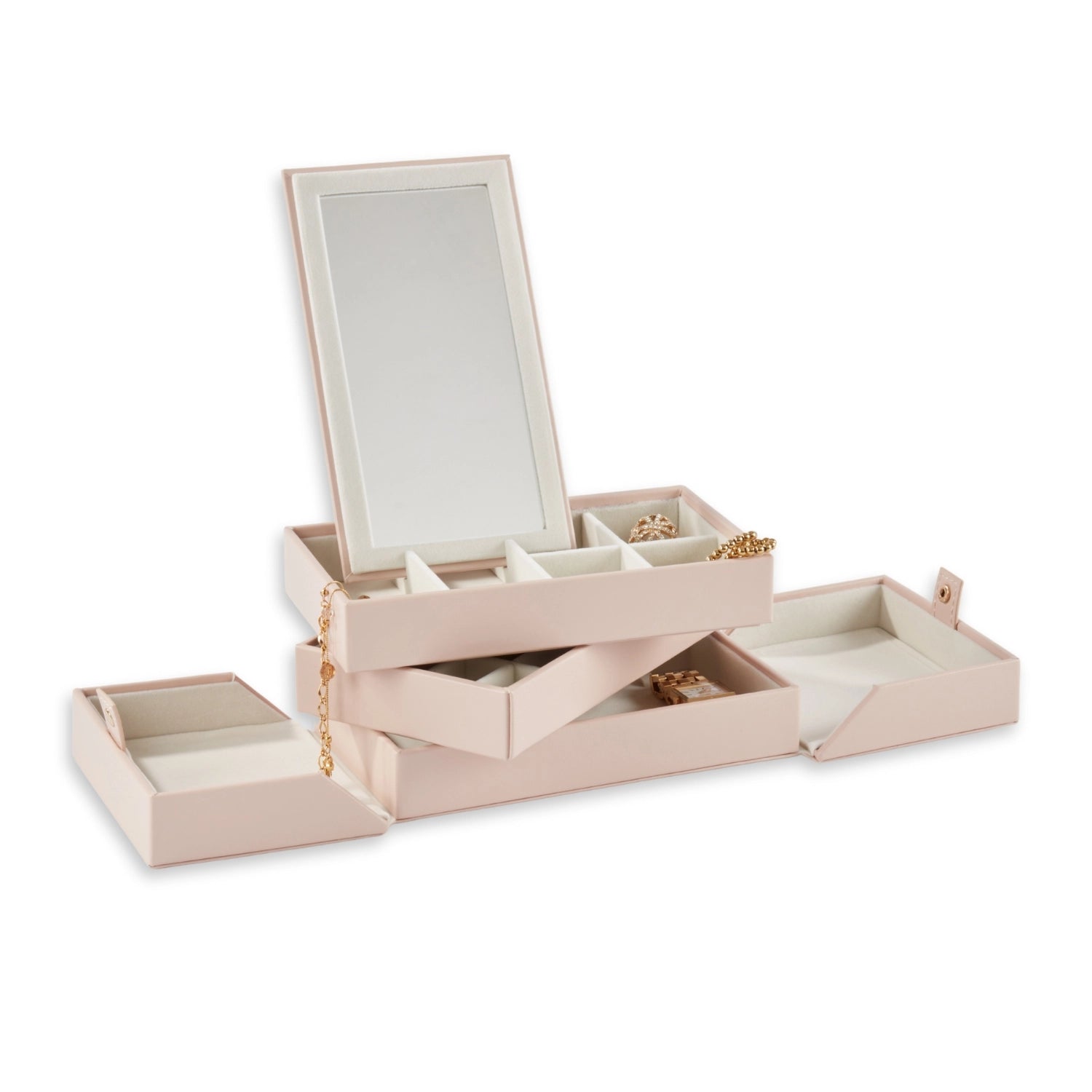 Personalized Jewelry Box-Multi-Level Pink
