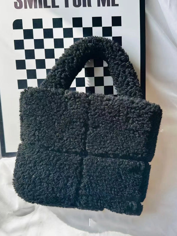 SHERPA Handbag - black teddy